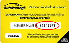 AutoVantage Member Card